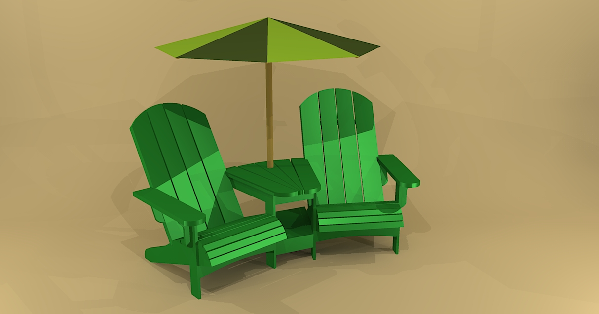 Double Adirondack Chair Plans