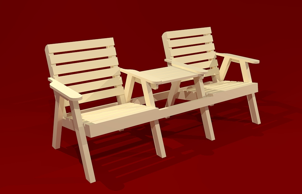 Here are 2 variations on a garden bench. The 1st bench is a quick and 